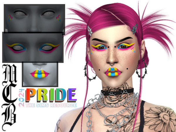 Sims 4 — Pansexual Pride Lipstick by MaruChanBe2 — A lipstick for your cuties.