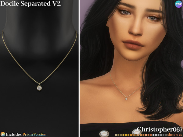 Sims 4 — Docile Necklace - Separated V2 by christopher0672 — This is a separated version of my layered Docile Necklace!