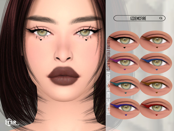 Sims 4 — Falina Eyeliner N.273 by IzzieMcFire — Falina Eyeliner N.273 contains 8 colors in hq texture.