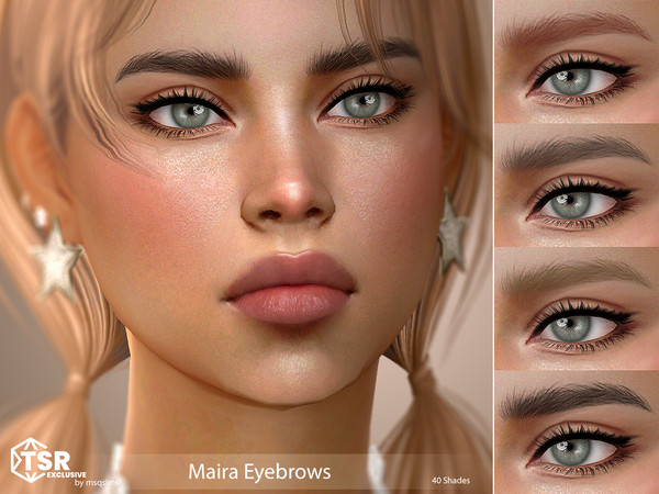Sims 4 — Maira Eyebrows by MSQSIMS — These eyebrows comes in 40 swatches.