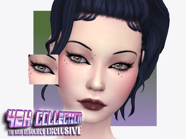 Sims 4 — Y2K Grunge Eyeliner by Sagittariah — base game compatible, 8 swatches, properly tagged, enabled for all occults,