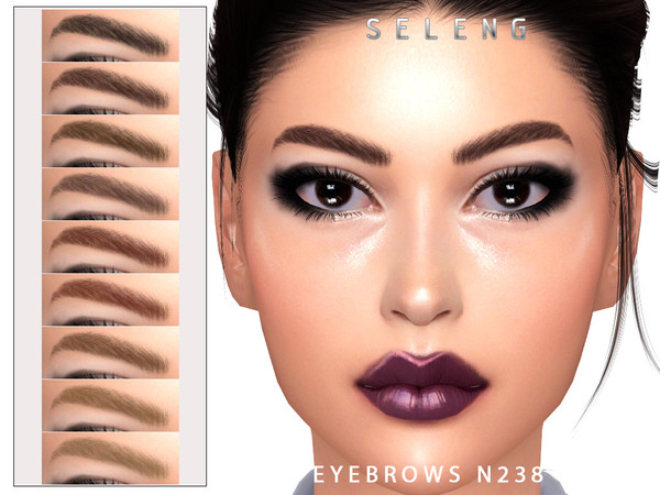 Sims 4 — Eyebrows N238 by Seleng — The eyebrows has 21 colours and HQ compatible. Allowed for teen, young adult, adult