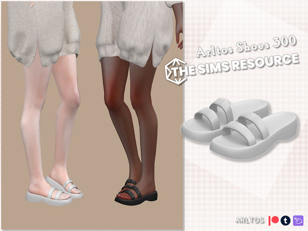 Sims 4 — Simple slippers Female by Arltos — 11 colors. HQ compatible . Female only. TYPE-Slippers.