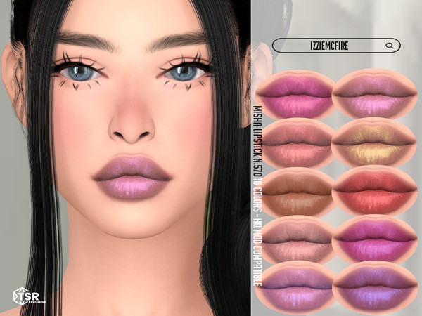 Sims 4 — Misha Lipstick N.570 by IzzieMcFire — Misha Lipstick N.570 contains 10 colors in hq texture. Standalone item