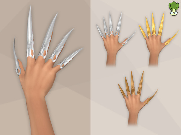 Sims 4 — BokchoiJo_witch_clawring_R_F.package by kapakijo — A set of witch claw ring for both hands. Available in bronze,