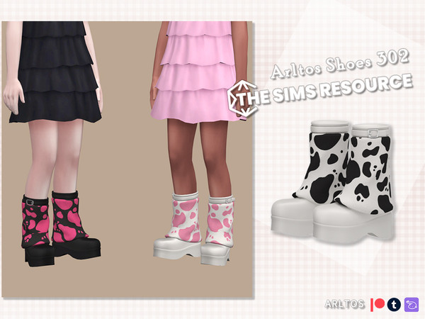 Sims 4 — Boots with socks Child by Arltos — 13 colors. HQ compatible . Child only. TYPE-Boots.