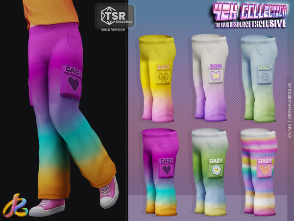 Sims 4 — Y2K Bottom 281 - Child by RobertaPLobo — Bottom 281 - Y2K Collection -Child - TS4