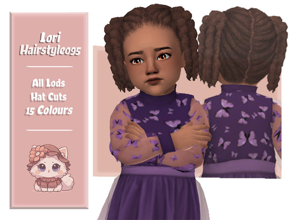 Sims 4 — Lori Hairstyle (Toddler) by AarainAroma — Aroma Hairstyle 095 This hairstyle is a toddler conversion from Aroma