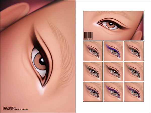 Sims 4 — Eyeliner N342 V1 by cosimetic — - Female