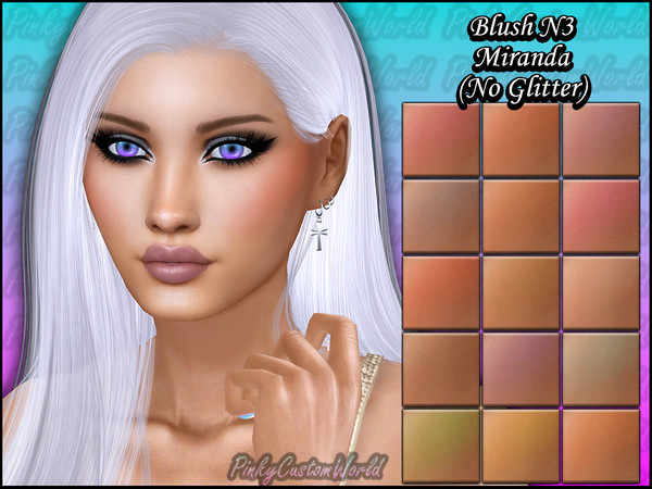 Sims 4 — Blush N3 - Miranda (No Glitter) by PinkyCustomWorld — Subtile blush. Comes in several cute naural colors. I also