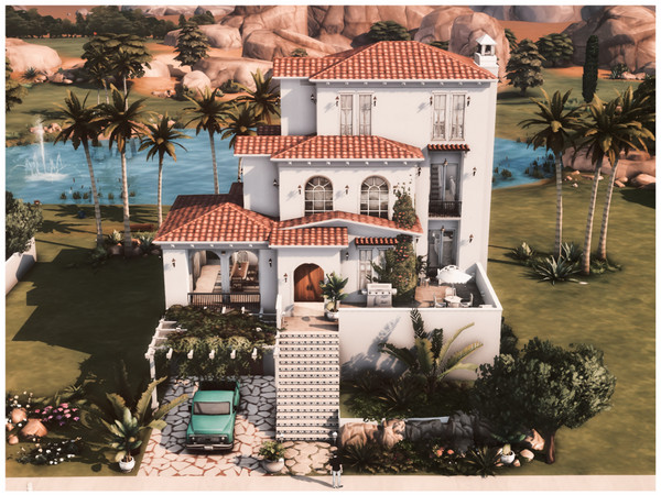 Sims 4 — MM Mediterranean House 4 by Merin_Martini — My Sims 4 lots some are inspired random pictures that I found on the
