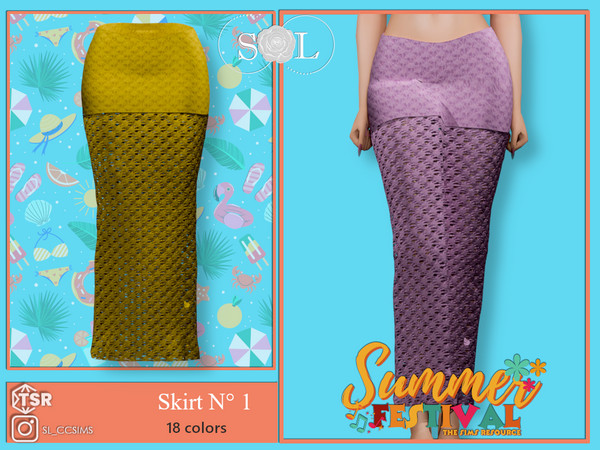 Sims 4 — SummerFestival_SL_Skirt_1 by SL_CCSIMS — -New mesh-