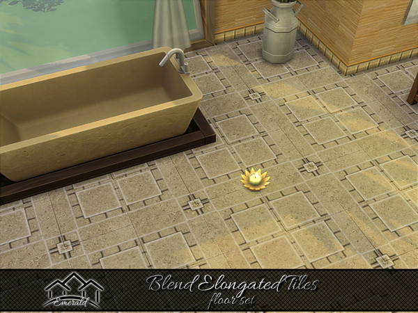 Sims 4 — Blend Elongated Tiles2 by Emerald — Hex elongated tile will add unique designs to your bathroom, kitchen and