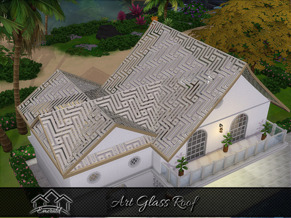 Sims 4 — Art Glass Roof5 by Emerald — Glass roof art is considered unique architecture that helps impression and