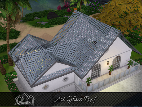 Sims 4 — Art Glass Roof6 by Emerald — Glass roof art is considered unique architecture that helps impression and