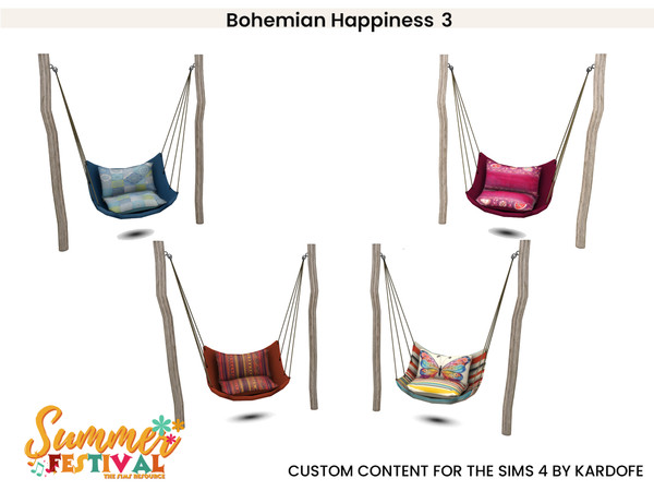 Sims 4 — kardofe_Bohemian Happiness_Hanging chair by kardofe — Create a bohemian and relaxing space in your garden with