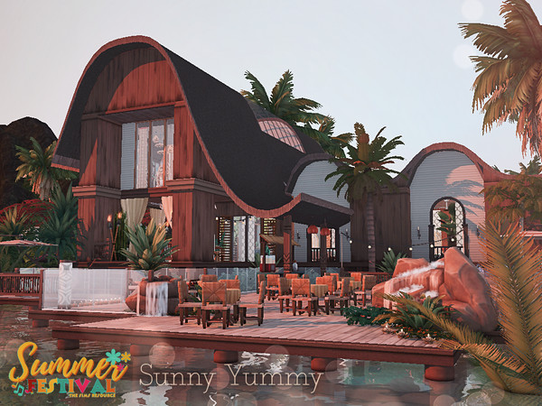 Sims 4 — Summer Festival - Sunny Yummy l noCC by simZmora — Lot Size - 40x30