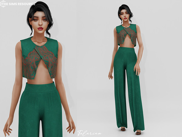 Sims 4 — Phoenix Vest by talarian — Stylish Vest with geometric embroidery Part of a set (see "recommended"