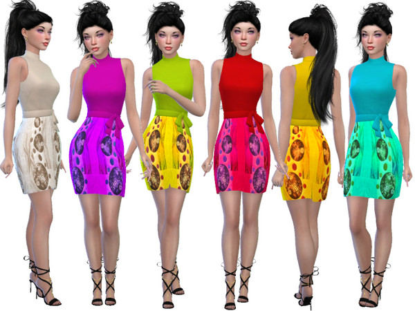 Sims 4 — Lora dress by TrudieOpp — Lora dress in 6 colors