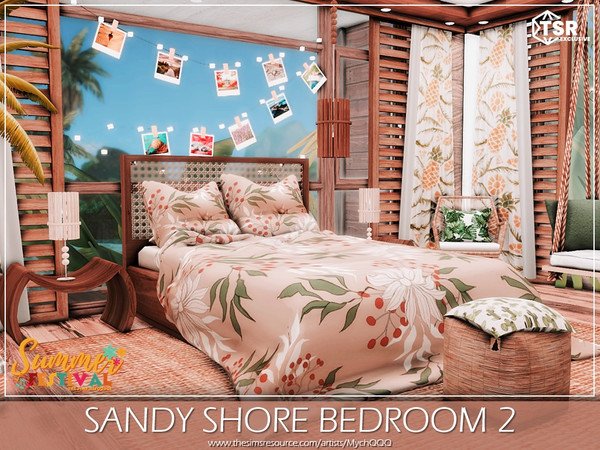 Sims 4 — Sandy Shore Bedroom 2 by MychQQQ — Value: $ 14,008