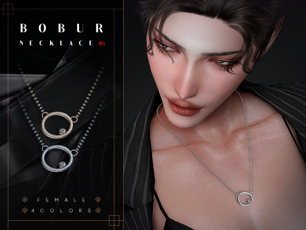 Sims 4 — Long pendant necklace with diamond by Bobur2 — Long pendant necklace with diamond for female 4 colors I hope you