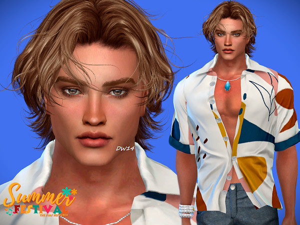 Sims 4 — Summer Festival - Ivan Pavone by DarkWave14 — Download all CC's listed in the Required Tab to have the sim like