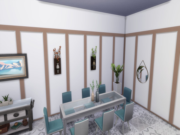 Sims 4 — 3 Quarter Panel by lavilikesims — A panel wall, in 8 colours