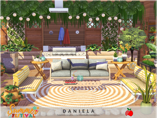Sims 4 — Summer Festival - Daniela patio by melapples — a nice patio to enjoy summertime 9x12