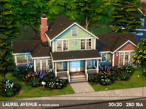 Sims 4 — Laurel Avenue (TSR only CC) by xogerardine — Cute family house with 2 bedrooms, enjoy! x