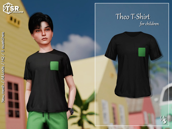 Sims 4 — Theo T-Shirt for children by WisteriaSims — - FOR CHILDREN - NEW MESH - TBOYS - Clothing Top Category