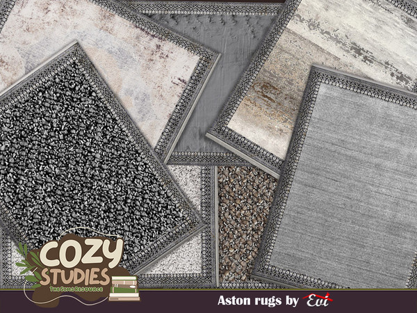 Sims 4 — Aston rugs by evi — Cosy rugs made with wool for every room.