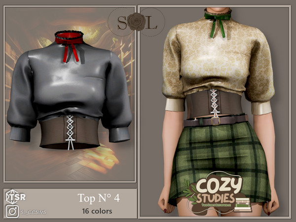 Sims 4 — CozyStudies_SL_Top_4 by SL_CCSIMS — -New mesh-