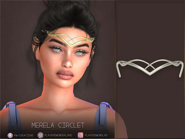 Sims 4 — Merela Circlet by PlayersWonderland — Fantasy inspired circlet. - 5 Swatches