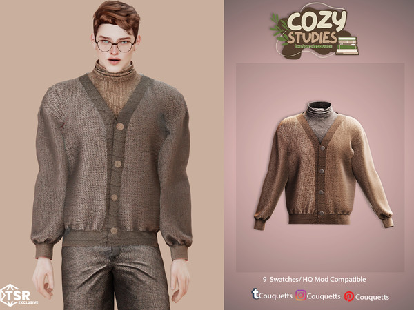 Sims 4 — Cozy Studies Karl Sweater Top by couquett — Cozy Studies - 9 Colors