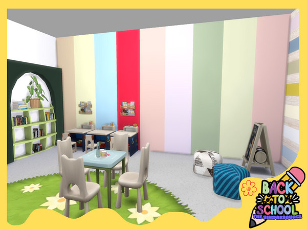 Sims 4 — Back to School - Bright Colours by lavilikesims — 10 Walls with two tone bright colors for kids walls