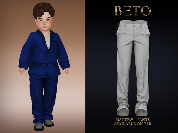 Sims 4 — Mattew (Pants - Toddler Version) by Beto_ae0 — Formal and elegant attire for men, enjoy it - 06 colors