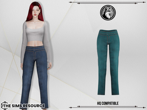 Sims 4 — Nancy Set Pants by ForLima — 4 Colors