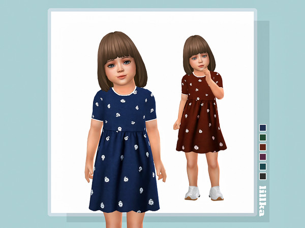 Sims 4 — Viviane Dress by lillka — 6 swatches