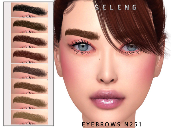 Sims 4 — Eyebrows N251 by Seleng — The eyebrows has 21 colours and HQ compatible. Allowed for teen, young adult, adult