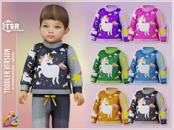 Sims 4 — Top 288-Toddler by RobertaPLobo — Top 288 - Unicorns - Toddler version - TS4