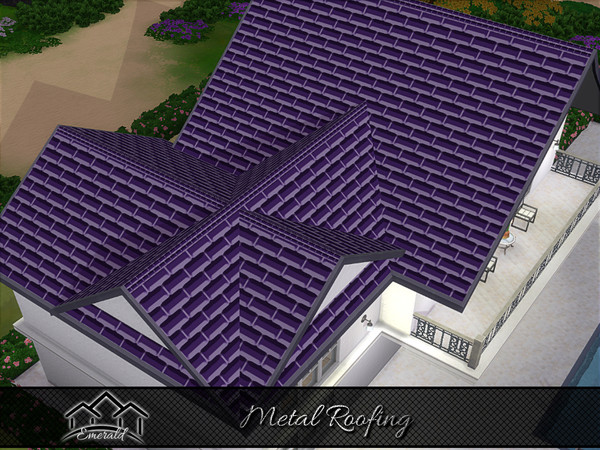 Sims 4 — Metal Roof3 by Emerald — Metal Roofing's durability to resist uplift by high winds offer a lifetime protection.