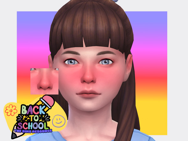 Sims 4 — BackToSchool Flushed Kid Blusher by Sagittariah — base game compatible, 5 swatches, properly tagged, enabled for