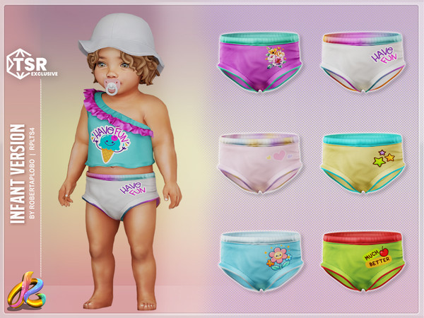 Sims 4 — Bottom 286 -Infant by RobertaPLobo — Bikini Bottom 286 - - Infant version - TS4