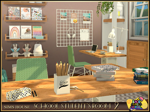 Sims 4 — SCHOOL STUDENT'S ROOM 2 by Sims_House — SCHOOL STUDENT'S ROOM 2: