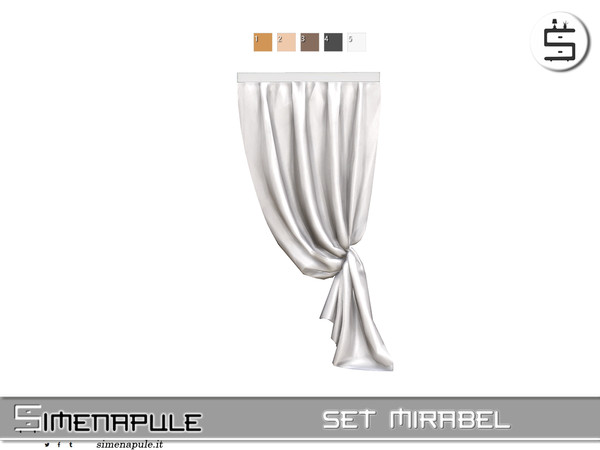 Sims 4 — Set Mirabel - Curtain Right by Simenapule — Set MirabelSet MirabelSet MirabelSet Mirabel