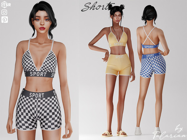 Sims 4 — Azalea Shorts by talarian — Part of a set (see "recommended" fold)