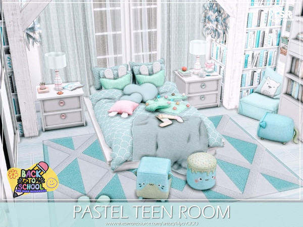 Sims 4 — Pastel Teen Room by MychQQQ — Value: $ 15,117