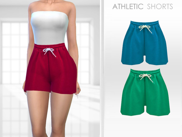 Sims 4 — Athletic Shorts by Puresim — Athletic shorts for female sims