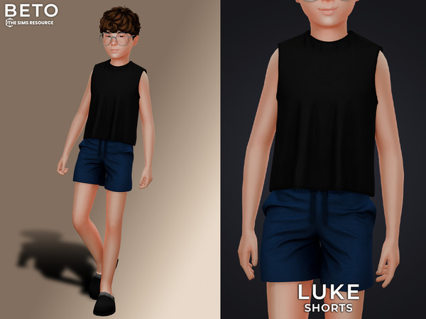 Sims 4 — Luke (Shorts - Child Version) by Beto_ae0 — Summer men's clothing, enjoy it - 05 colors