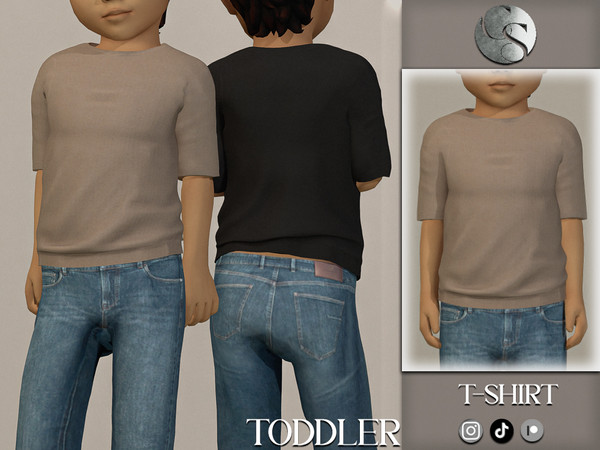 Sims 4 — William T-Shirt (Toddler) by Camuflaje — Optional set - you can also pair it with Paul set -New mesh -Compatible